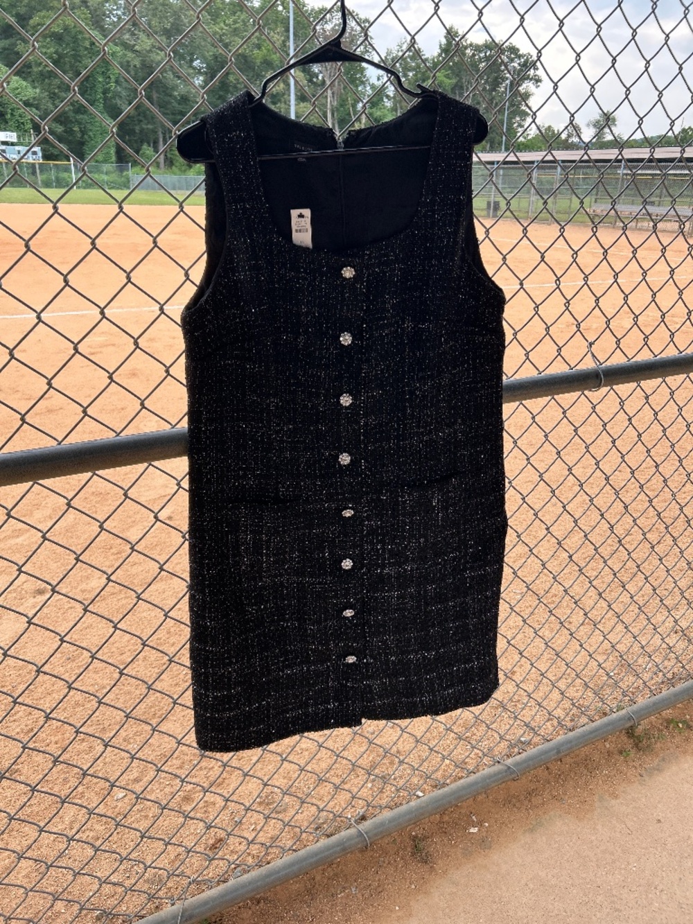 Talbots black tweed dress size 14